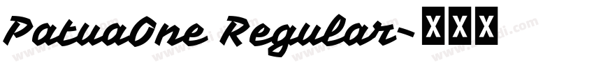 PatuaOne Regular字体转换